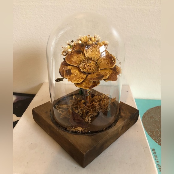 Vintage Glass Incased Flower Arrangement by Leonard Creations - Picture 3 of 10